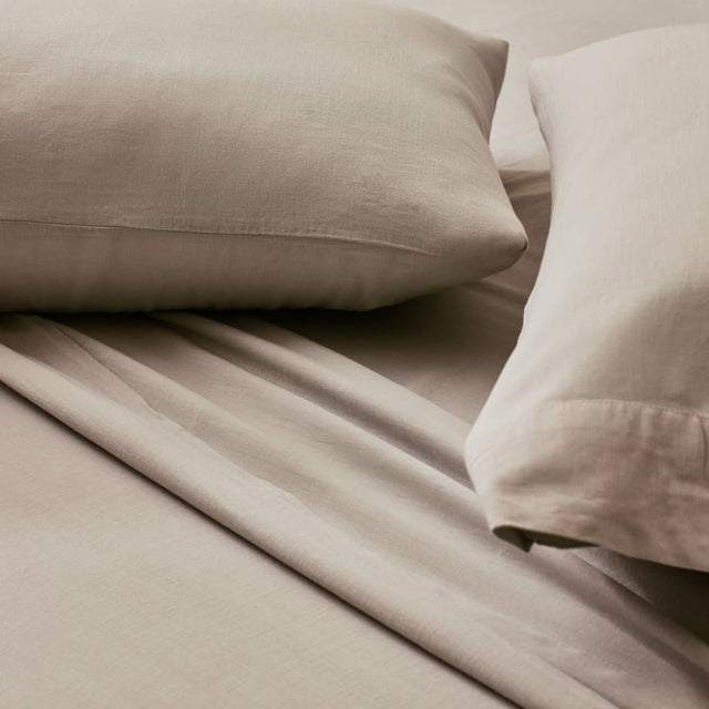 Linen-Weave Cotton Sheet Set - Bed Sheets