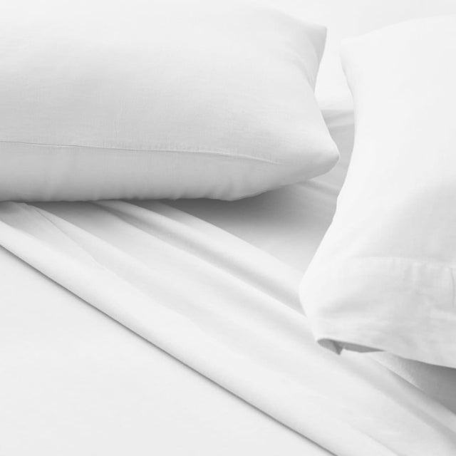 Linen-Weave Cotton Sheet Set - Bed Sheets